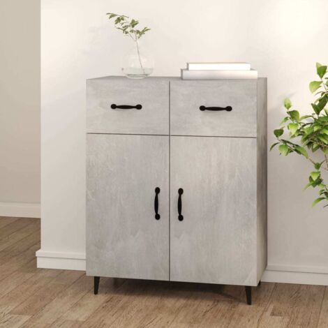 vidaXL Credenza Grigio Cemento 69,5x34x90 cm in Legno Multistrato (1/5)