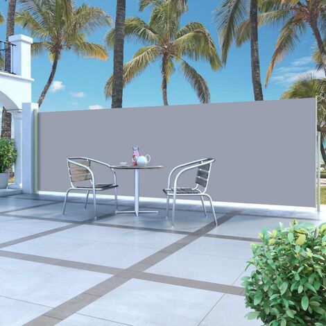 vidaXL Tenda da Sole Laterale Retrattile 160 x 500 cm Grigia