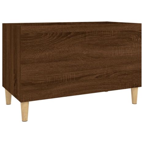 vidaXL Mobile Porta Dischi Rovere Marrone 74,5x38x48 Legno Multistrato