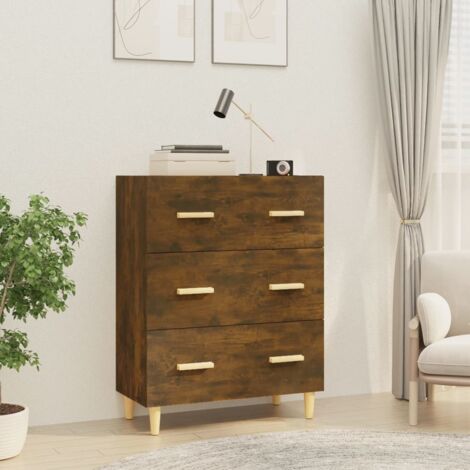 vidaXL Credenza Rovere Fumo 70x34x90 cm in Legno Multistrato (1/5)
