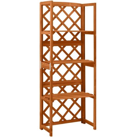 vidaXL Traliccio con Ripiani 55x30x140 cm in Legno Massello di Abete