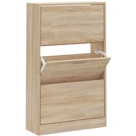 vidaXL Scarpiera Rovere Sonoma 63x24x103 cm in Legno Multistrato