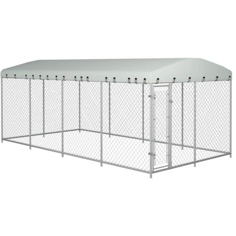 vidaXL Canile da Esterno con Tetto 7,6x3,8x2,3 m