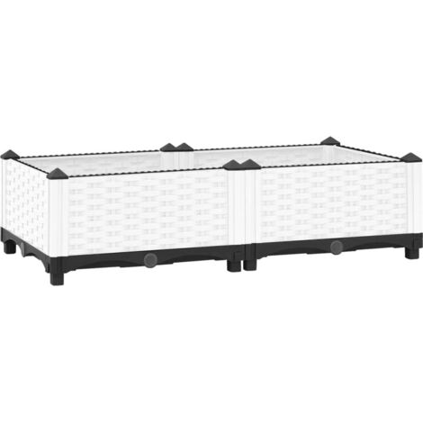 vidaXL Fioriera Rialzata 80x40x23 cm in Polipropilene