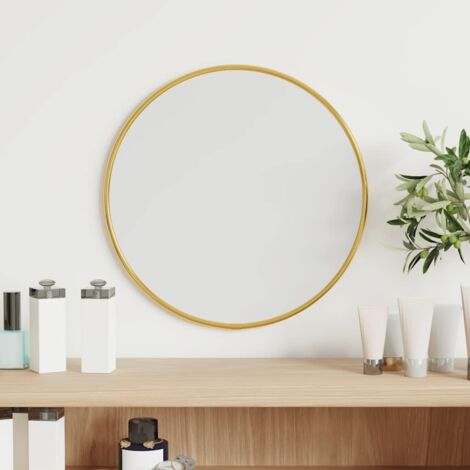 vidaXL Specchio da Parete Dorato Ø 30 cm Rotondo