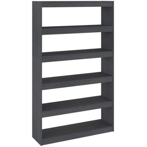 vidaXL Libreria/Divisorio Grigio 100x30x167,5 cm in Massello di Pino