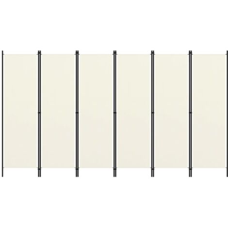 vidaXL Paravento a 6 Pannelli Bianco 300x180 cm