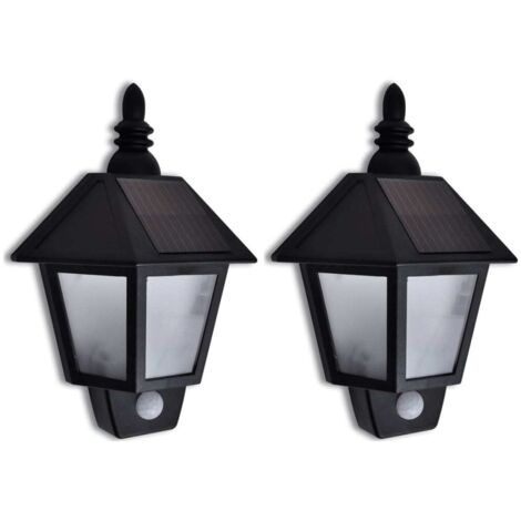 Lampada Solare da Parete con Sensore di Movimento 2 pz