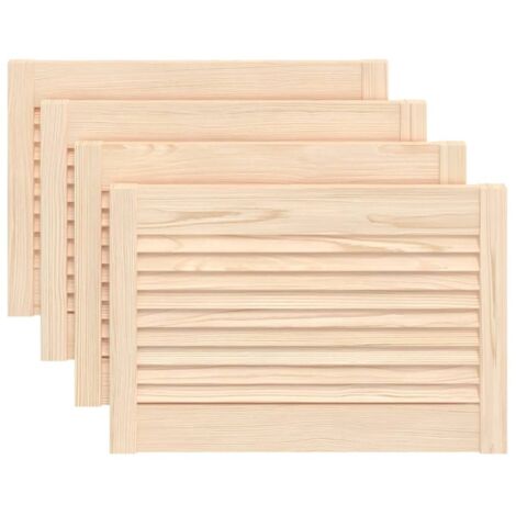 vidaXL Ante con Design a Lamelle 4 pz 39,5x59,4 cm in Legno di Pino