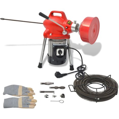 vidaXL Macchina per Pulire le Tubazioni 250 W 12,5mx16mm 4,5mx9,5mm
