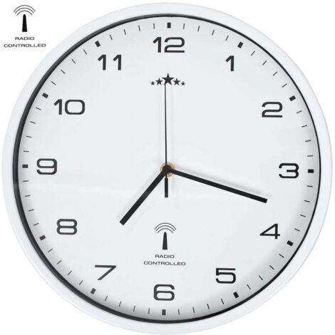 vidaXL Orologio a Parete Radiocontrollato Movimento Quarzo 31cm Bianco