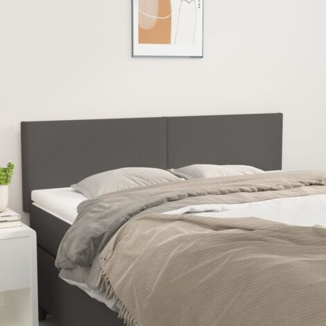 vidaXL Testiere 2 pz Grigie 72x5x78/88 cm in Similpelle