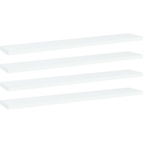 vidaXL Ripiani per Libreria 4pz Bianchi 60x10x1,5 cm Legno Multistrato