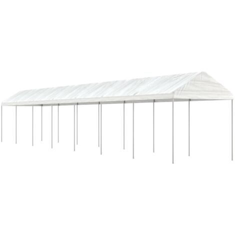 vidaXL Gazebo con Tetto Bianco 15,61x2,28x2,69 m in Polietilene (1/5)