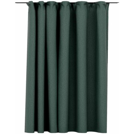 vidaXL Tenda Oscurante Effetto Lino con Ganci Verdi 290x245 cm