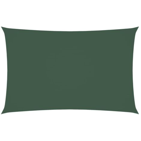 vidaXL Parasole a Vela Oxford Rettangolare 2x4,5 m Verde Scuro