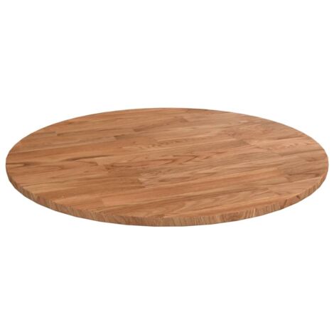 vidaXL Piano Tavolo Rotondo Marrone Chiaro Ø40x1,5 cm Rovere Trattato