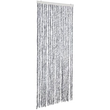 vidaXL Zanzariera Argento 56x200 cm Ciniglia