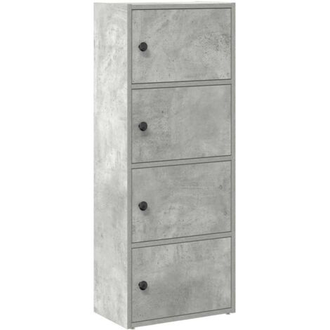 vidaXL Libreria Grigio Cemento 40x24x102 cm in Legno Multistrato (1/5)