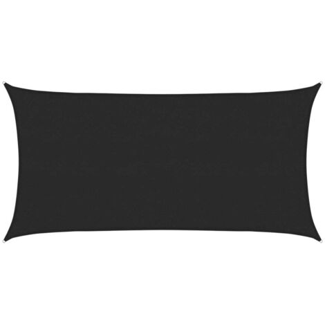vidaXL Vela Parasole 160 g/m² Nera 3x6 m in HDPE