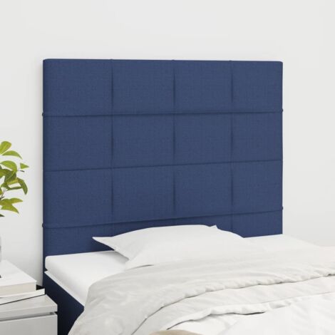 vidaXL Testiera Blu 100x5x118/128 cm Tessuto (1/5)