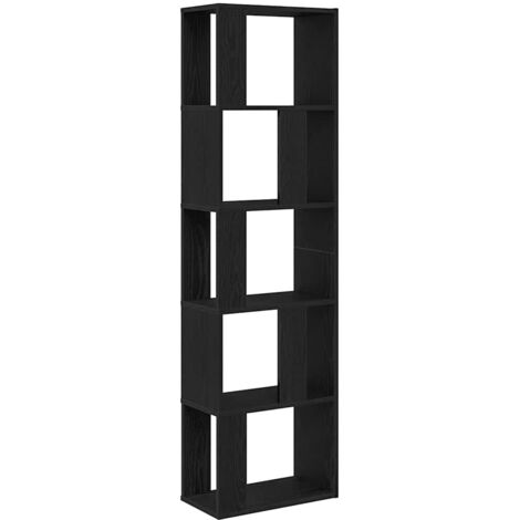 vidaXL Libreria/Divisorio Rovere Nero 45x24x159 cm Legno Multistrato