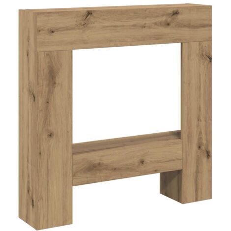 vidaXL Cornice per Camino Rovere Artigianale 81x18x82 cm Truciolato