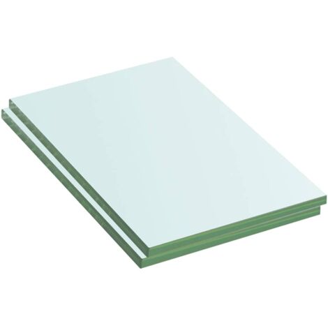 vidaXL Mensole in Vetro Trasparente 2 pz 20x12 cm