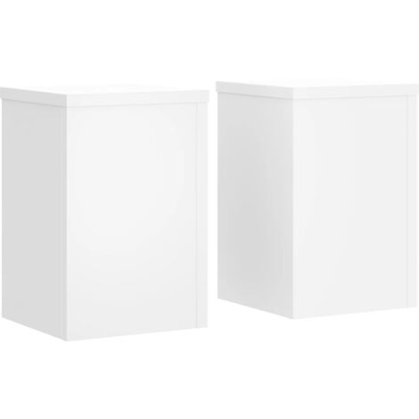 vidaXL Supporti per Piante 2 pz Bianchi 25x25x35 cm Legno Multistrato