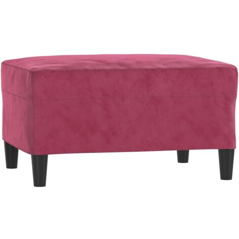 vidaXL Poggiapiedi Rosso Vino 70x55x41 cm in Velluto