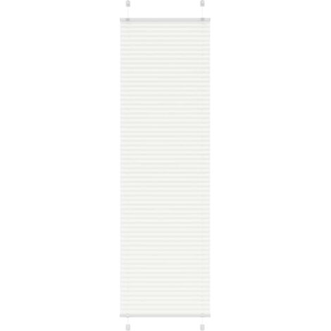 vidaXL Tenda Plissettata Bianca 65x200 cm Larghezza Tessuto 64,4 cm