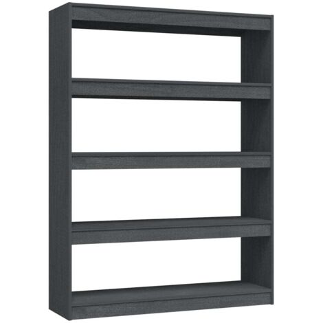 vidaXL Libreria/Divisorio Grigio 100x30x135,5 cm in Legno di Pino