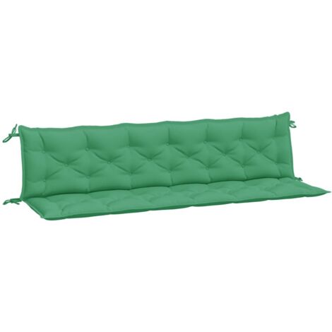 vidaXL Cuscini per Panca 2 pz Verdi 200x50x7 cm in Tessuto Oxford