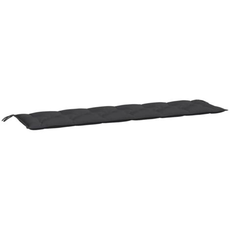 vidaXL Cuscino per Panca Nero 200x50x7 cm in Tessuto Oxford