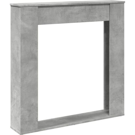 vidaXL Cornice per Camino Grigio Cemento 100x20x100 cm in Truciolato