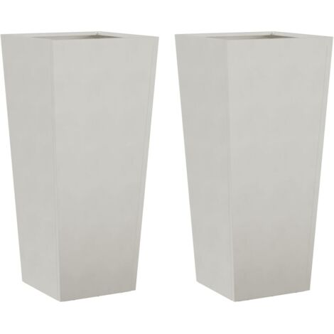 vidaXL Fioriere da Giardino 2 pz 35x35x75 cm in Acciaio Inox