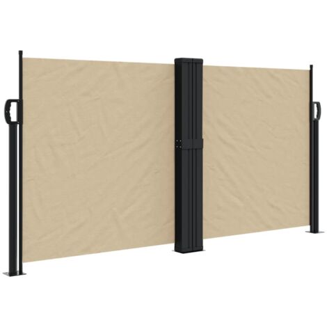 vidaXL Tenda da Sole Laterale Retrattile Beige 120x1200 cm