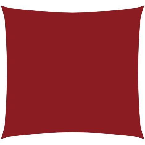 vidaXL Parasole a Vela in Tela Oxford Quadrato 4,5x4,5 m Rosso