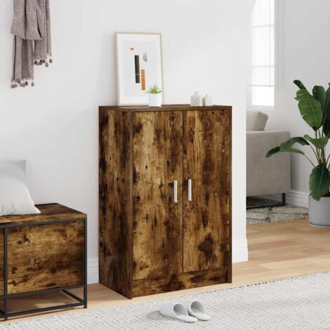 vidaXL Scarpiera Rovere Fumo 60x35x92 cm in Legno Multistrato