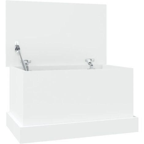 vidaXL Scatola portaoggetti bianca 50x30x28 cm in legno ingegnerizzato