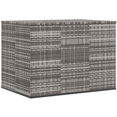 vidaXL Contenitore da Giardino in Rattan PE 145x100x103 cm Grigio