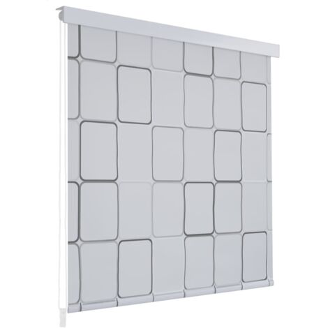vidaXL Tenda a Rullo per Doccia 80x240 cm Quadrati