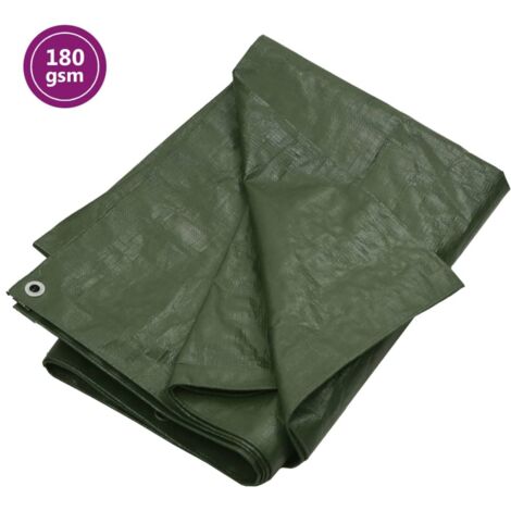 vidaXL Telone 180 g/m² 3x4 m Verde HDPE