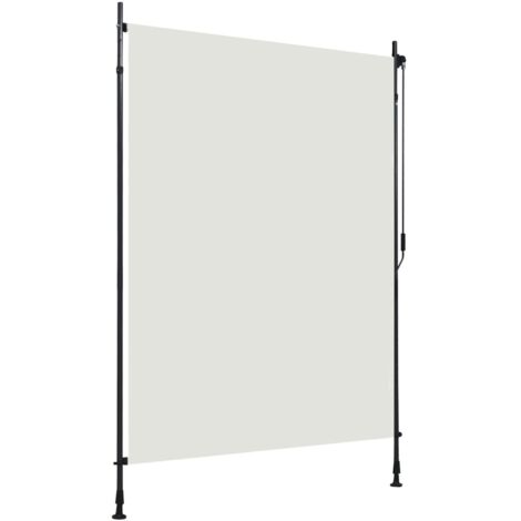 Vidaxl – Tenda a rullo per esterni 150x270 cm crema – Tessuto 100% poliestere con rivestimento PA – Altezza regolabile 225-275 cm – Sistema a manovella (1/5)