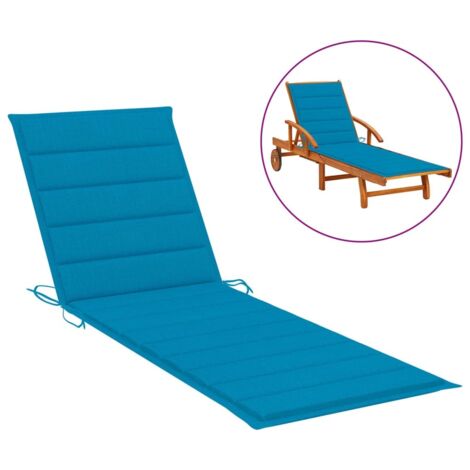 vidaXL Cuscino per Lettino Blu 200x50x3 cm in Tessuto Oxford (1/5)