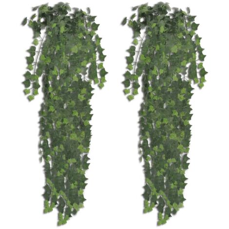vidaXL Edera Artificiale Verde 2 Cespugli 90 cm