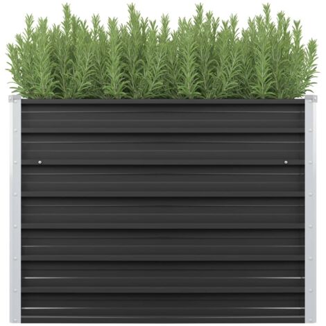 vidaXL Fioriera per Giardino Antracite 100x40x77 cm in Acciaio Zincato