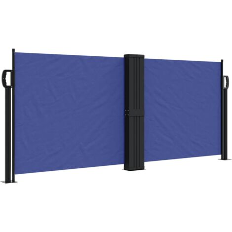 vidaXL Tenda da Sole Laterale Retrattile Blu 100x600 cm