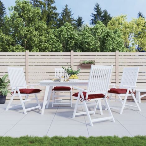 vidaXL Cuscini per Pallet 4 pz Rosso Vino 50x50x7 cm Tessuto Oxford