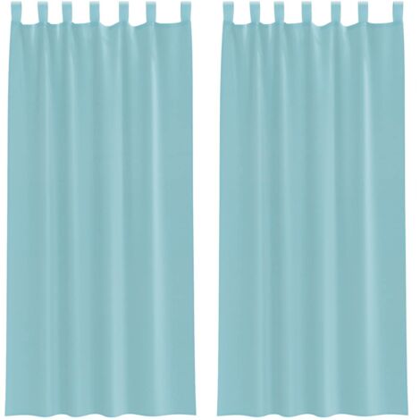 vidaXL Tende in Voile con Passanti 2 pz Turchese 140x245 cm